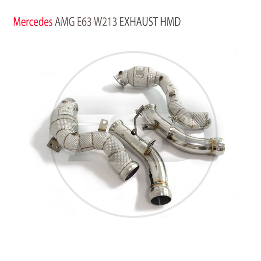 Exhaust System High Flow Performance Downpipe for Mercedes Benz AMG E63 W213 With Catalytic Headers