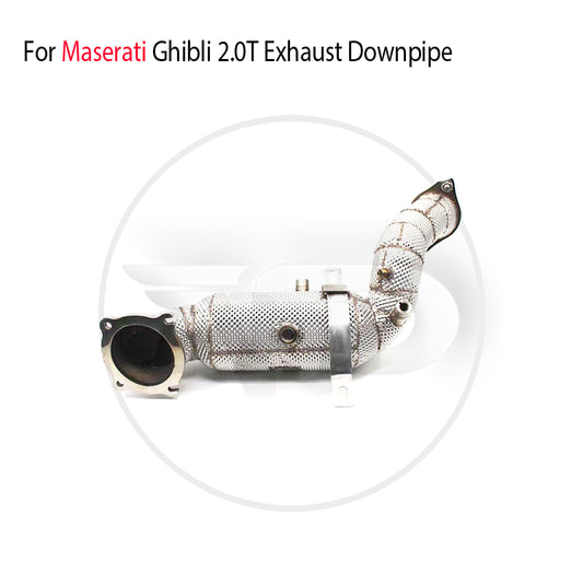 Stainless Steel Exhaust System High Flow Performance Downpipe for Maserati Ghibli 2.0T Car Accessories With Catalyst