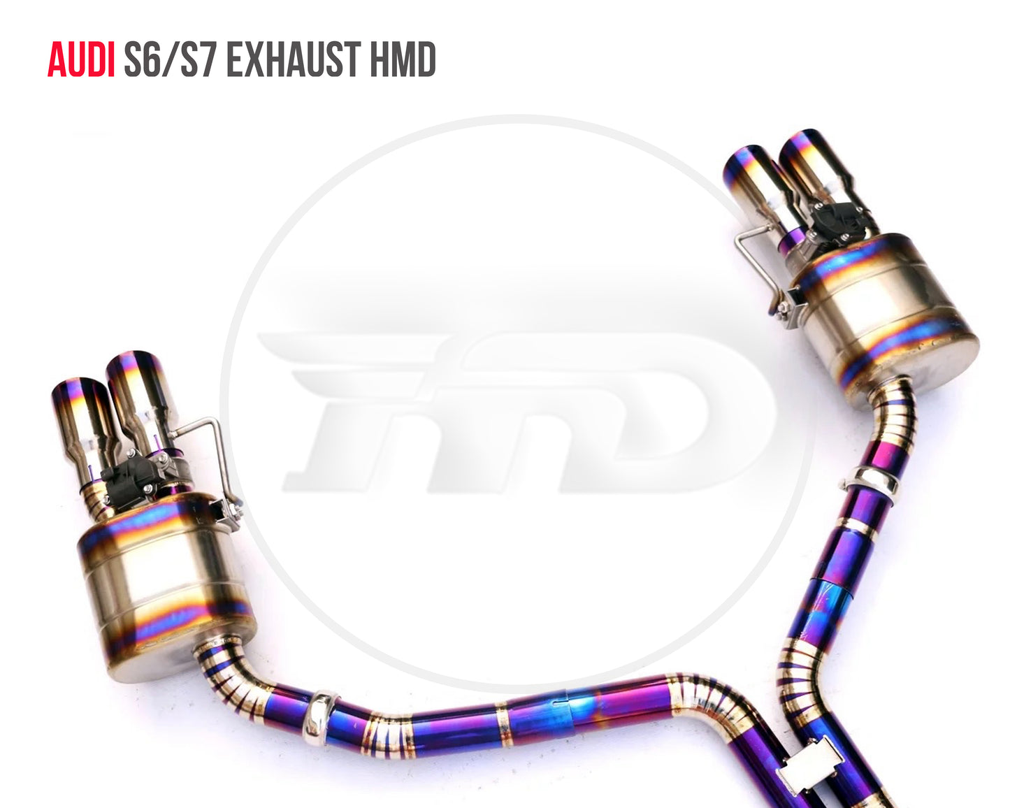 Titanium Alloy Exhaust Pipe Manifold Downpipe is Suitable for Audi S4 S5 S6 S7 S8 RS4 RS5 RS6 Auto Modification Electronic Valve