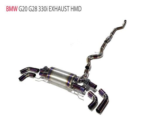 Stainless Steel Exhaust System Catback Is Suitable For BMW G20 G28 330i Modification Electronic Valve