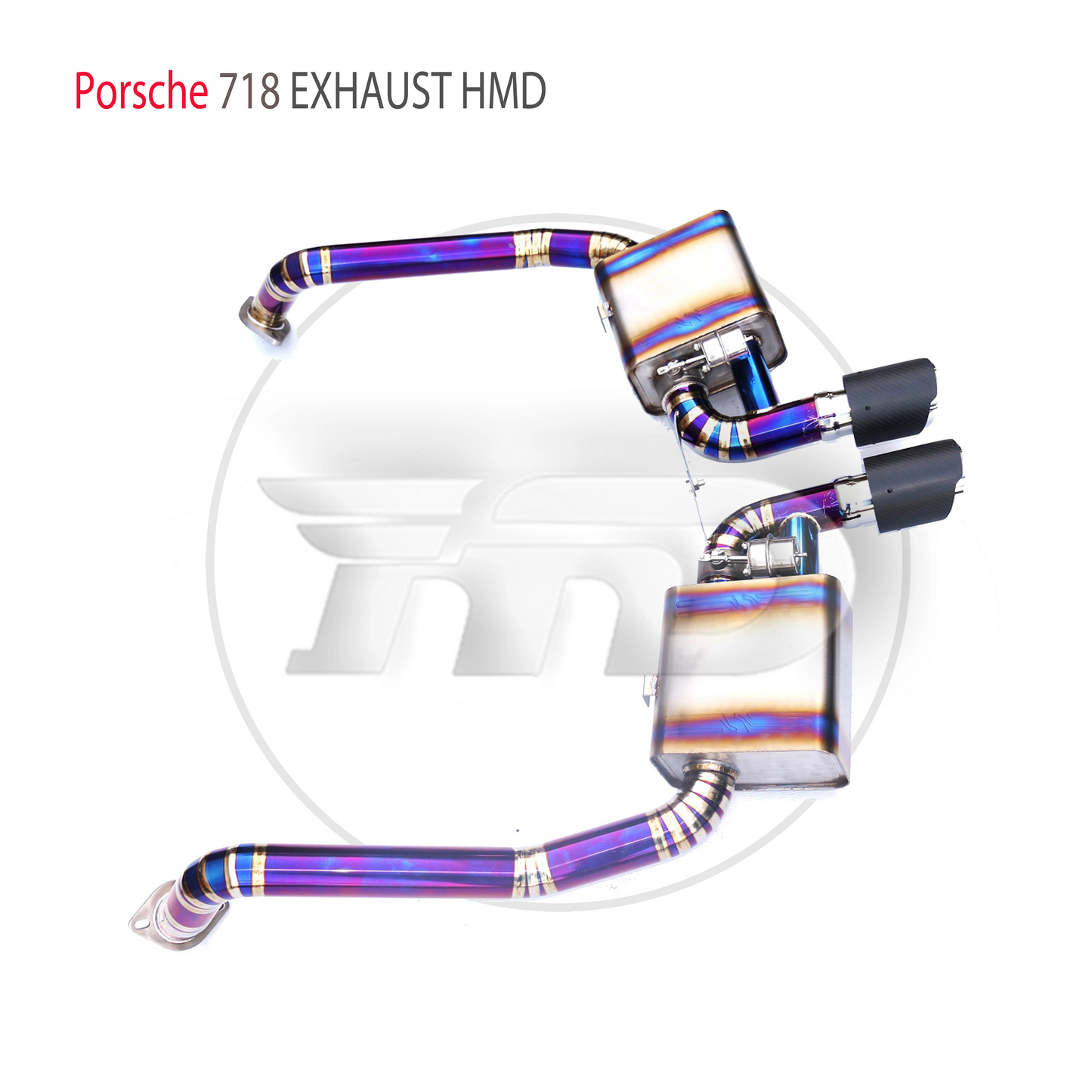 Titanium Alloy Exhaust System Performance Catback is Suitable For Porsche 718 Cayman Boxster Auto Modify Electronic Valve