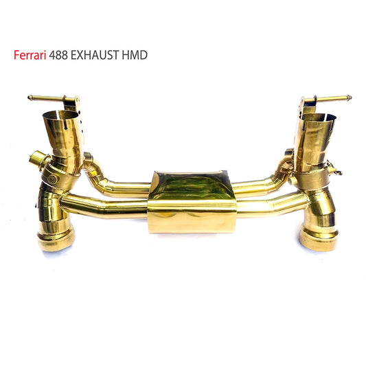 Exhaust Pipe Manifold Downpipe for Ferrari 488 Auto Replacement Modification Electronic Valve Gold Edition