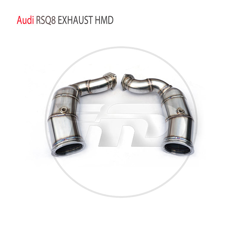 For Exhaust System High Flow Performance Downpipe for Audi RSQ8 4.0T 2020+ Catalytic Converter Headers