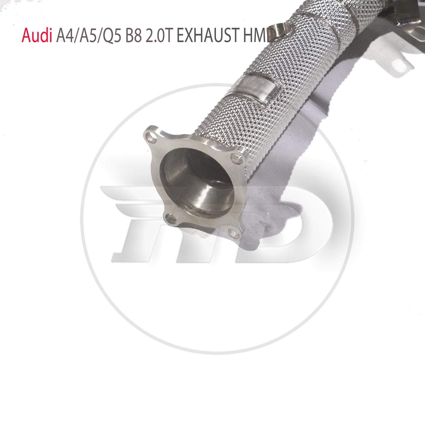 For Exhaust System High Flow Performance Downpipe for Audi A4 A5 Q5 B8 2.0T Without Catalyst Converter Header Racing Pipe