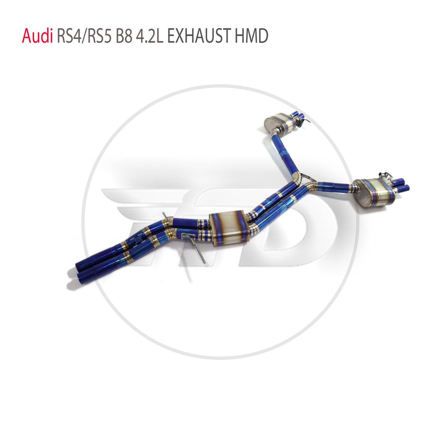 Titanium Alloy Exhaust System Performance Valve Catback For Audi RS4 RS5 B8 4.2L Car Muffler Racing Pipe