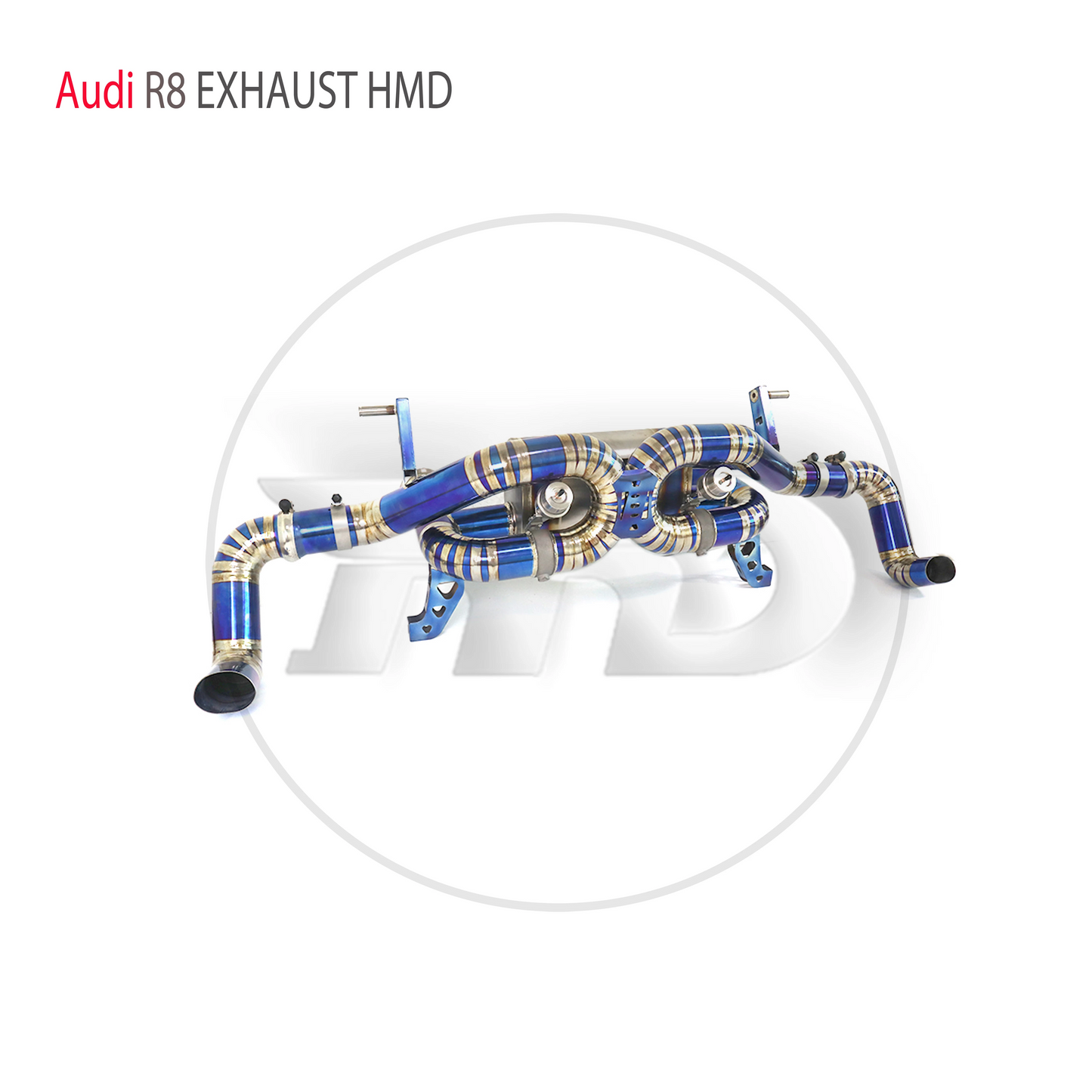 Titanium Alloy Exhaust System Performance Catback for Audi R8 Auto Modification Valve Muffler Single Or Dual Exit