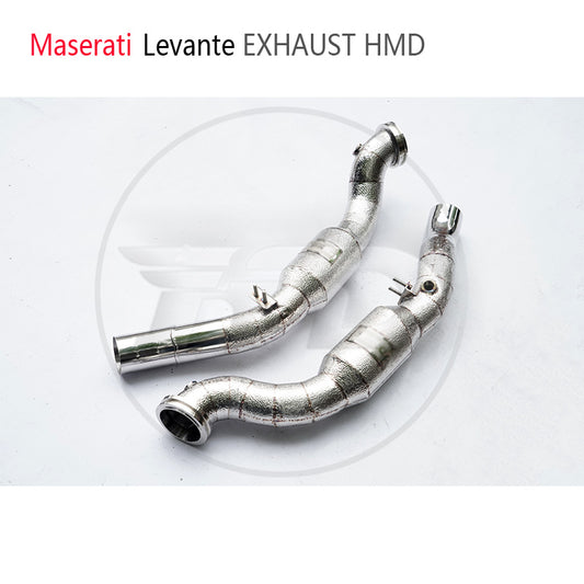 Car Accessories Stainless Steel Exhaust Downpipe for Maserati Levante With Catalytic Converter Manifold Catless Header