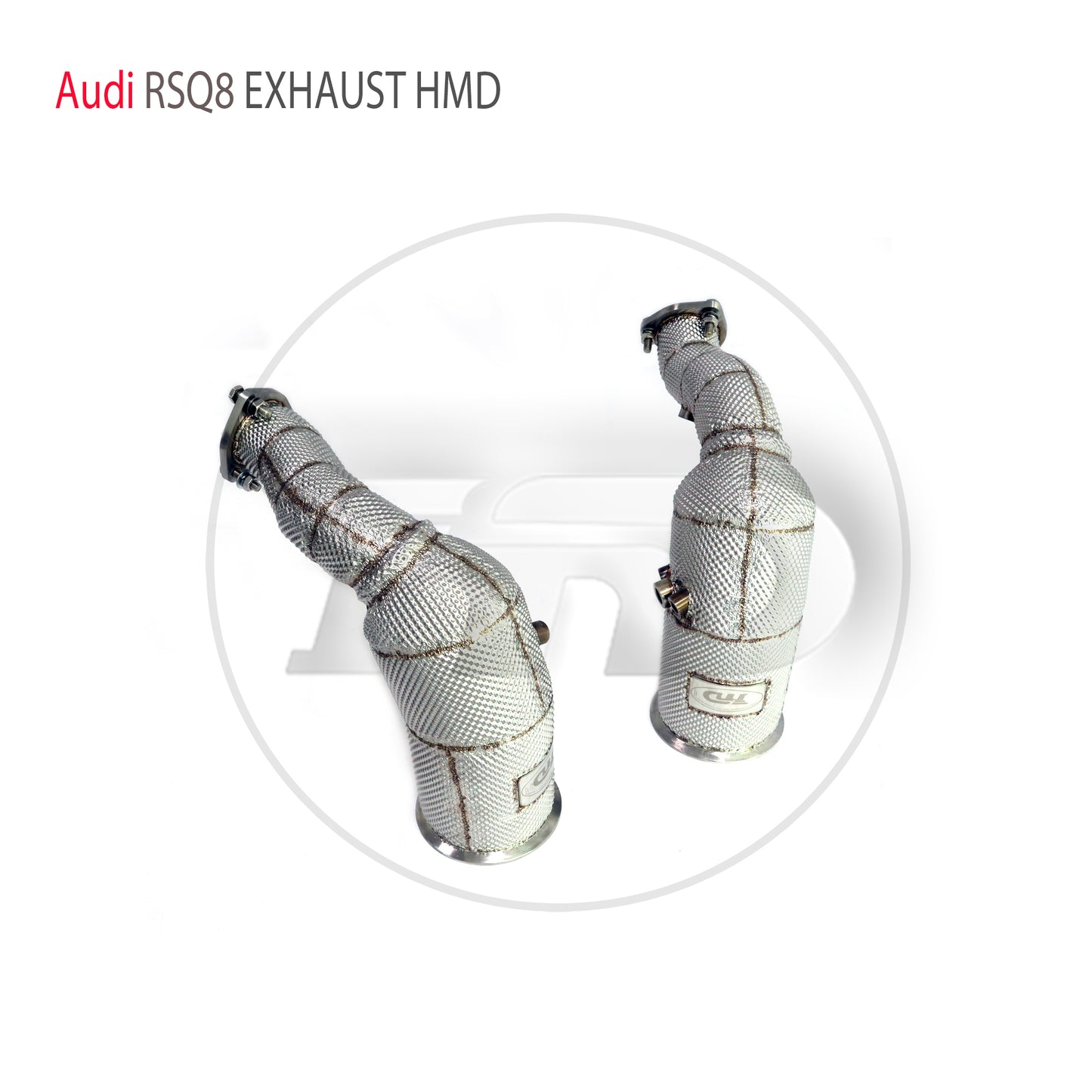 For Exhaust System High Flow Performance Downpipe for Audi RSQ8 4.0T With Catalytic Converter Racing Pipe