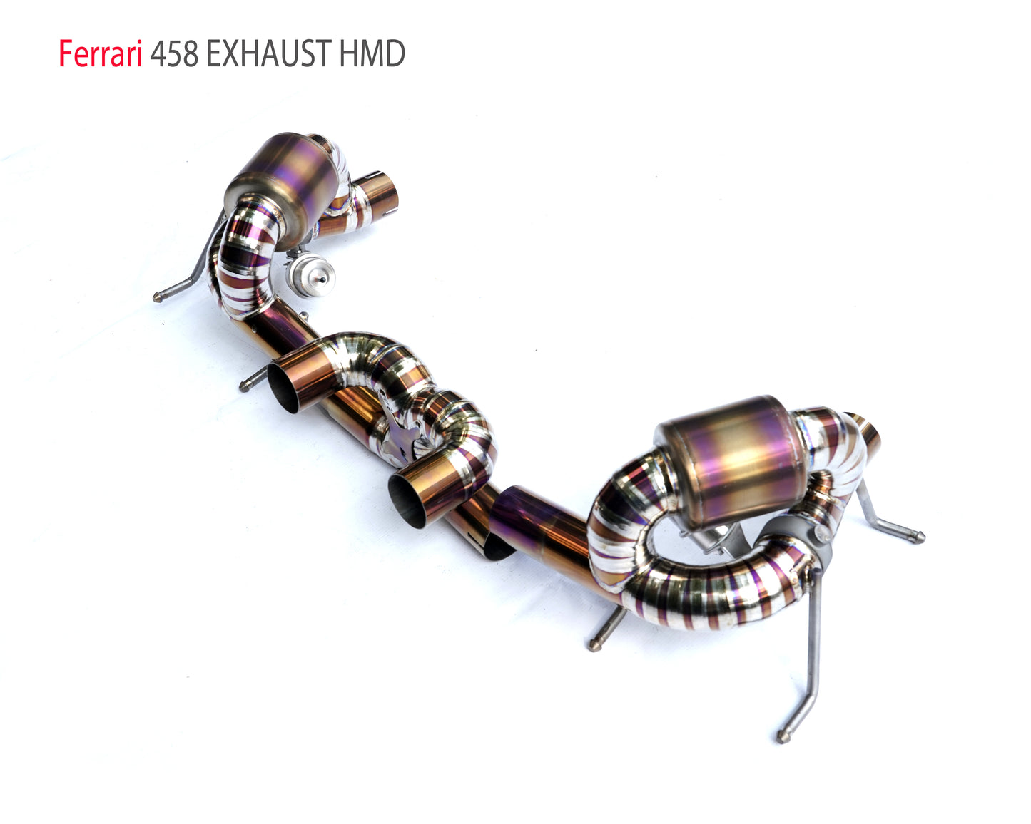 Titanium Alloy Exhaust System is Suitable For Ferrari 458 Auto Modification Electronic Valve Catback Pipe With Tips