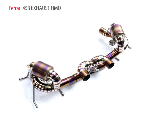 Titanium Alloy Exhaust System is Suitable For Ferrari 458 Auto Modification Electronic Valve Catback Pipe With Tips