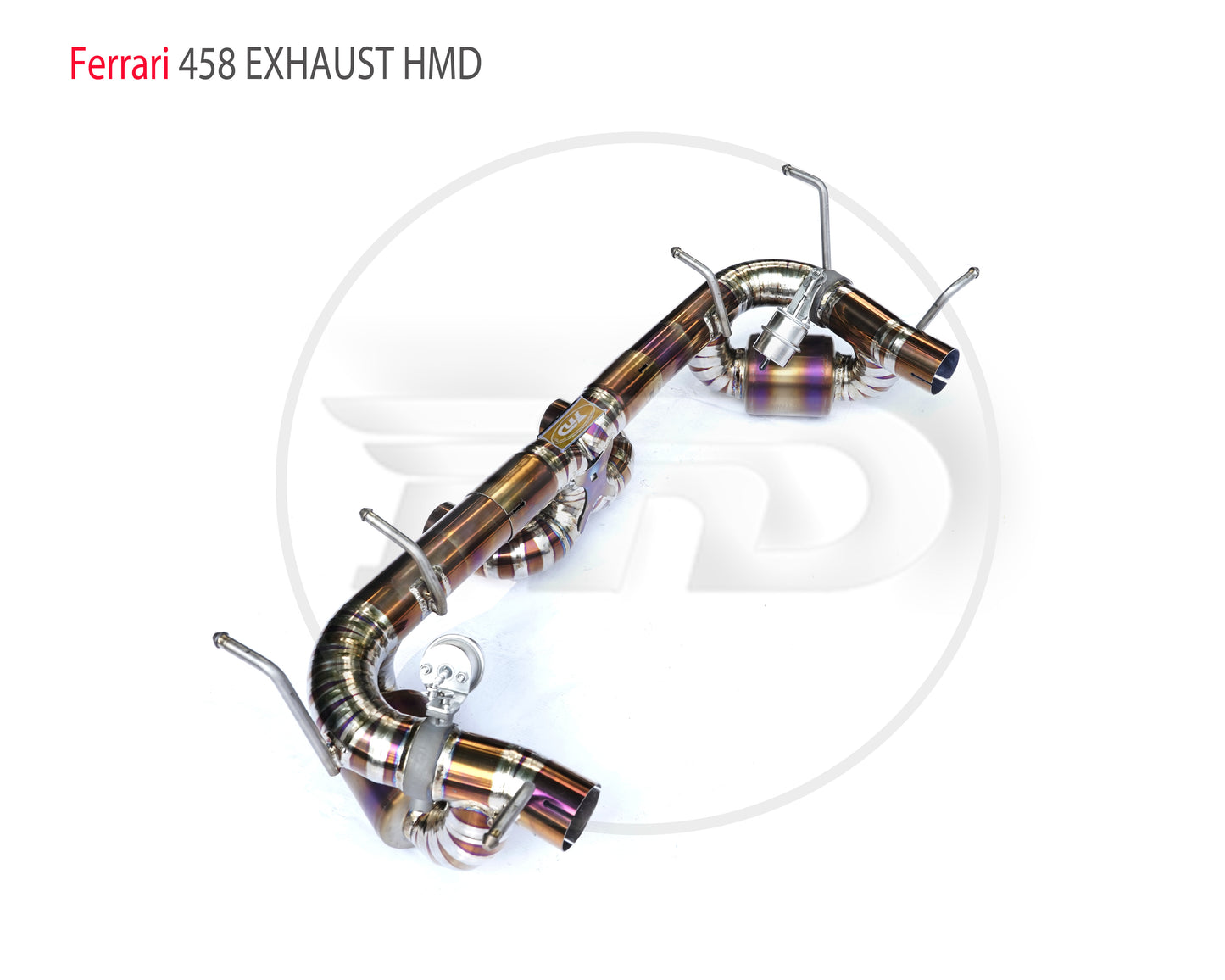 Titanium Alloy Exhaust System is Suitable For Ferrari 458 Auto Modification Electronic Valve Catback Pipe With Tips