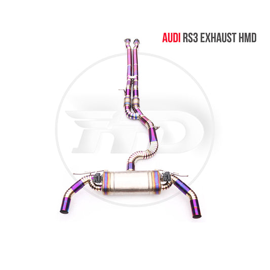 Titanium Alloy Exhaust Pipe Manifold Downpipe is Suitable for Audi RS3 Auto Replacement Modification Electronic Valve