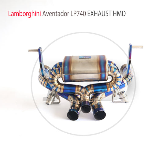 Titanium Alloy Exhaust System Performance Catback for Lamborghini Aventador S LP740-4 Valve Muffler