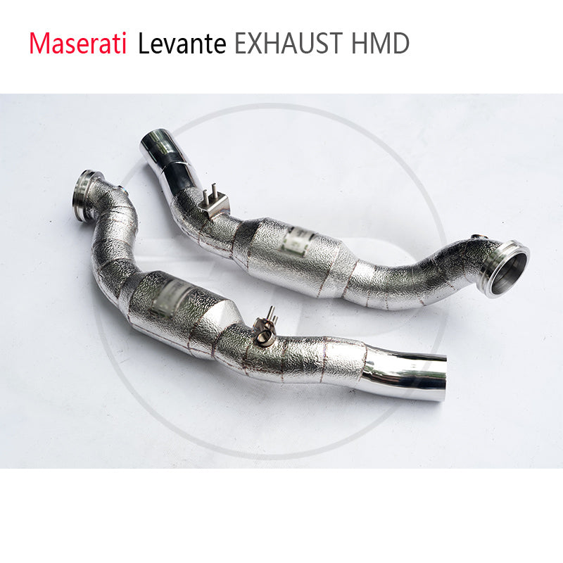 Car Accessories Stainless Steel Exhaust Downpipe for Maserati Levante With Catalytic Converter Manifold Catless Header