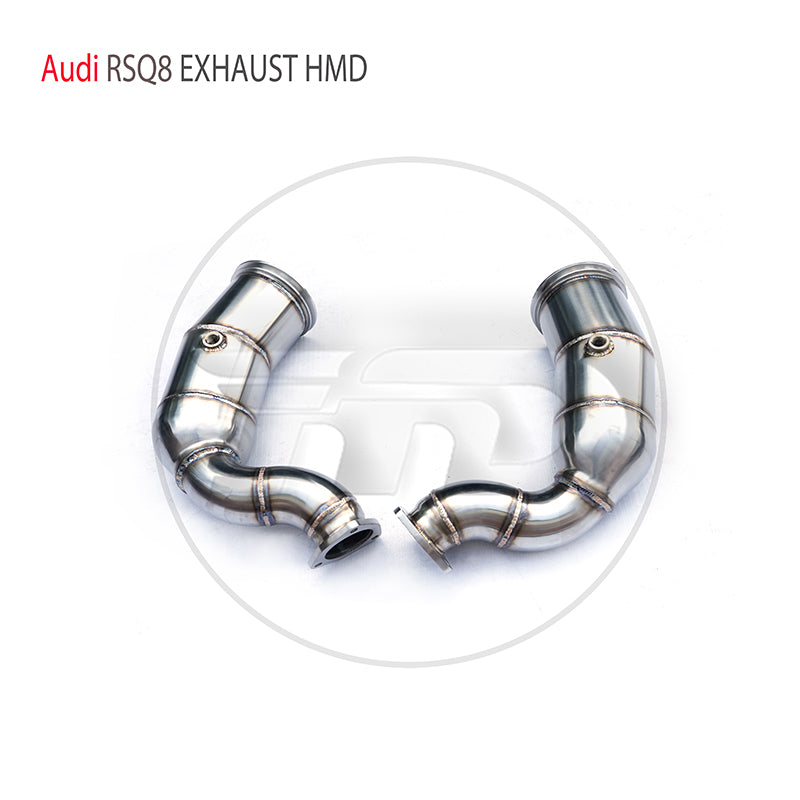 For Exhaust System High Flow Performance Downpipe for Audi RSQ8 4.0T 2020+ Catalytic Converter Headers