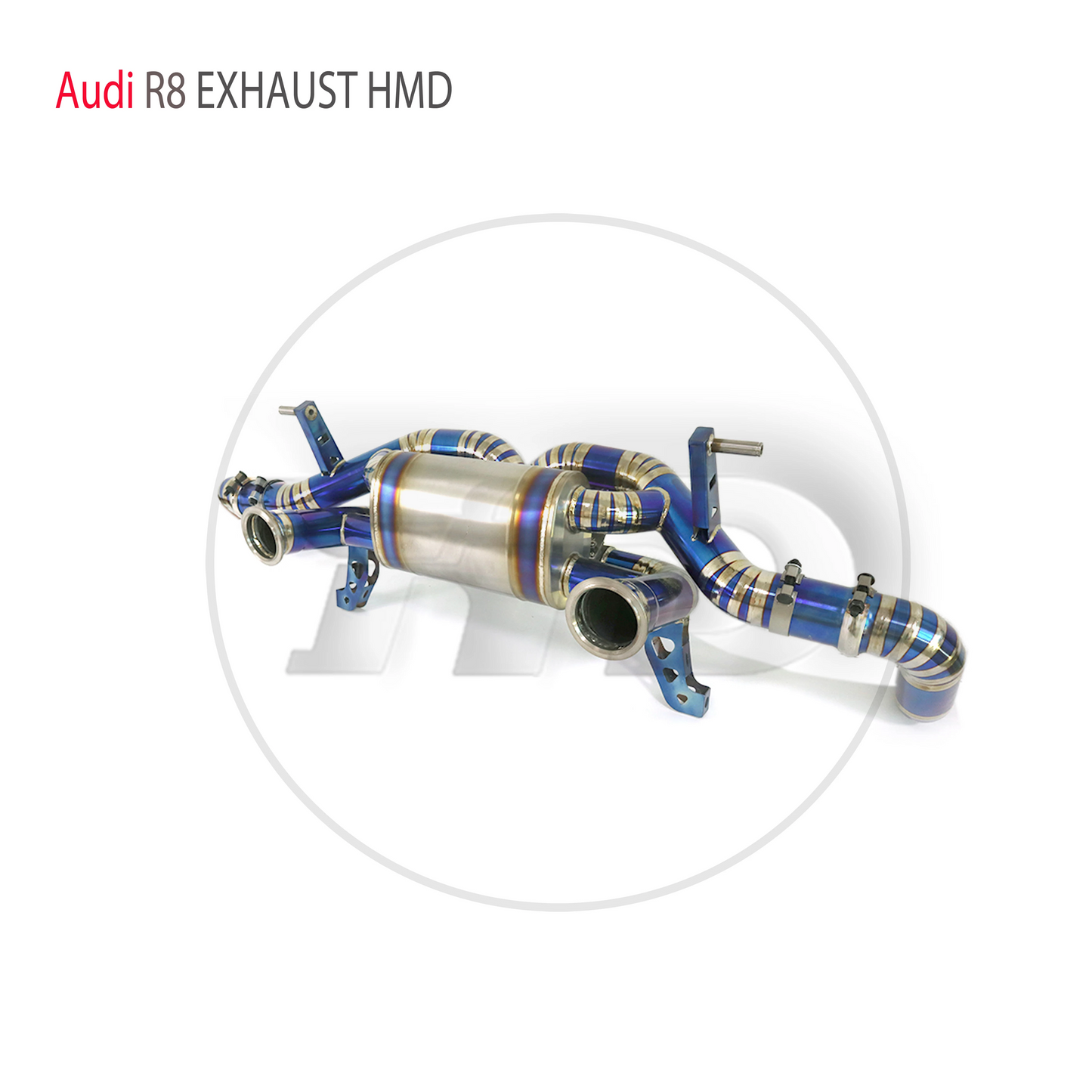 Titanium Alloy Exhaust System Performance Catback for Audi R8 Auto Modification Valve Muffler Single Or Dual Exit