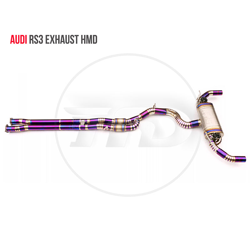 Titanium Alloy Exhaust Pipe Manifold Downpipe is Suitable for Audi RS3 Auto Replacement Modification Electronic Valve