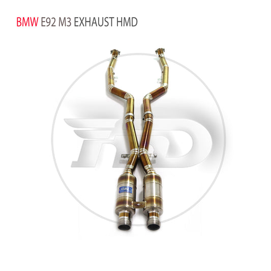 Titanium Alloy Exhaust System Performance Middle Pipe For BMW E92 M3 Car Resonator Racing Pipe