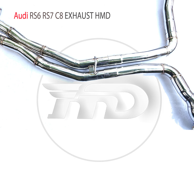 For Stainless Steel Exhaust System Performance Catback for Audi RS6 RS7 C8 Auto Replacement Modification Electronic Valve