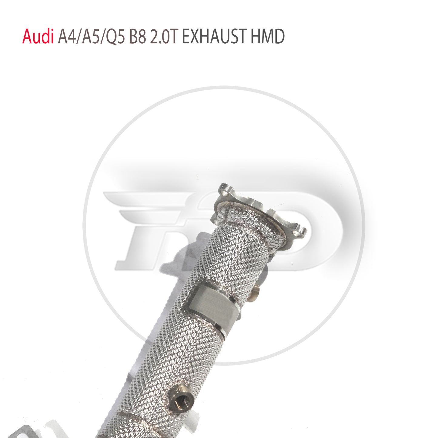 For Exhaust System High Flow Performance Downpipe for Audi A4 A5 Q5 B8 2.0T Without Catalyst Converter Header Racing Pipe