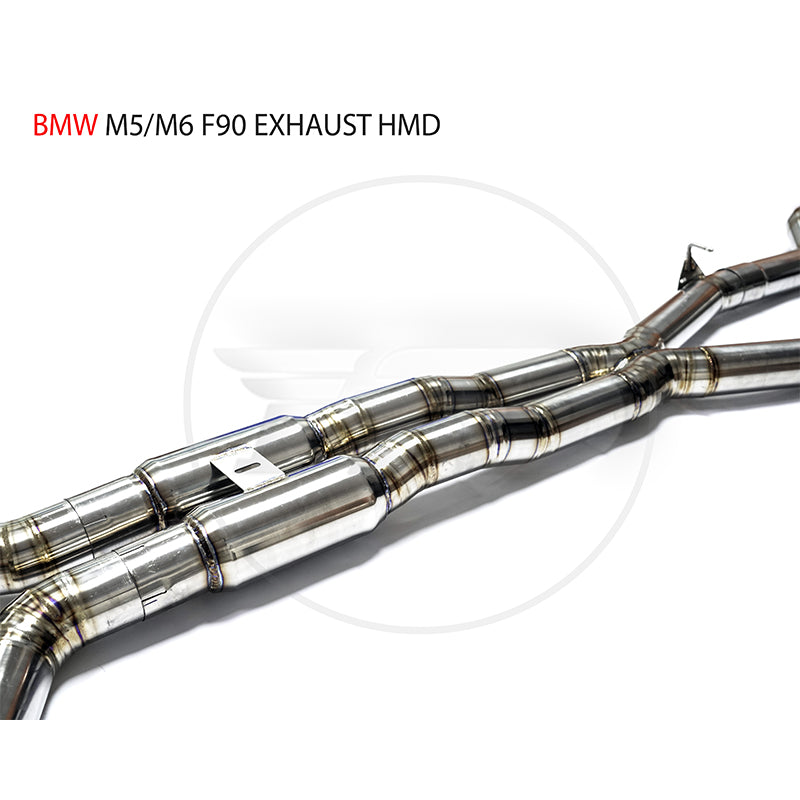 Titanium Alloy Exhaust Systems Downpipe Is Suitable For BMW M5 M6 Custom Electronic Valve Car Accessories Auto Modification