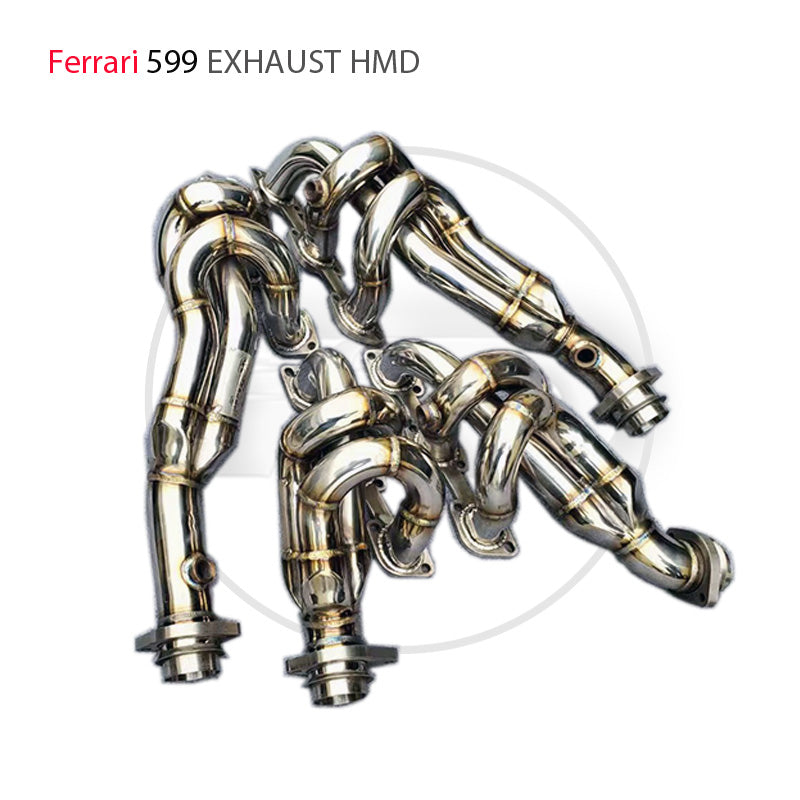 Car Accessories High Flow Performance Exhaust Manifold for Ferrari 599 Without Catalytic Converter Downpipe Catless Header