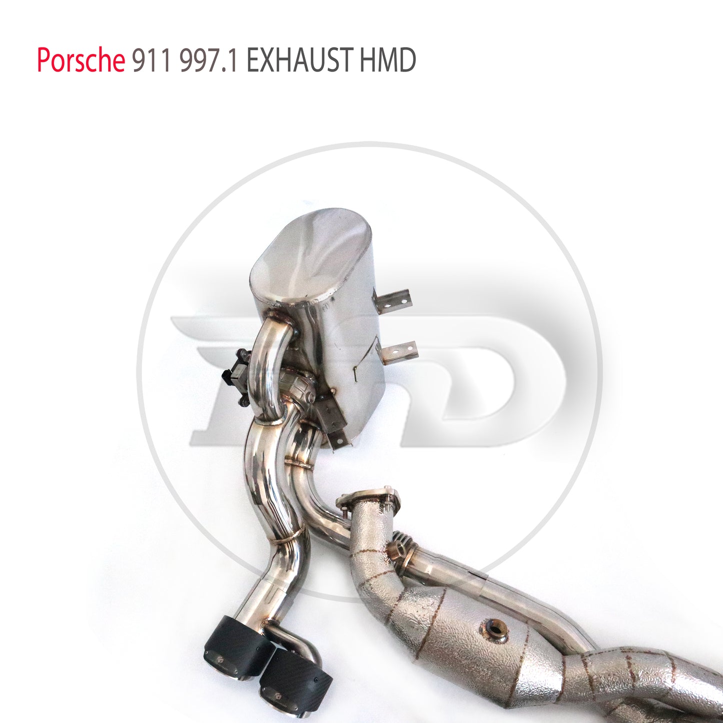 Exhaust System Stainless Steel Material High Flow Downpipe is Suitable for Porsche 911 997.1 Auto Modification Valve Muffler