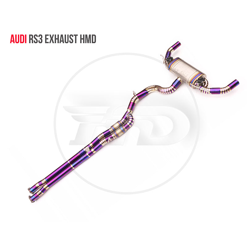 For Titanium Alloy Exhaust Pipe Manifold Downpipe is Suitable for Audi RS3 Auto Replacement Modification Electronic Valve