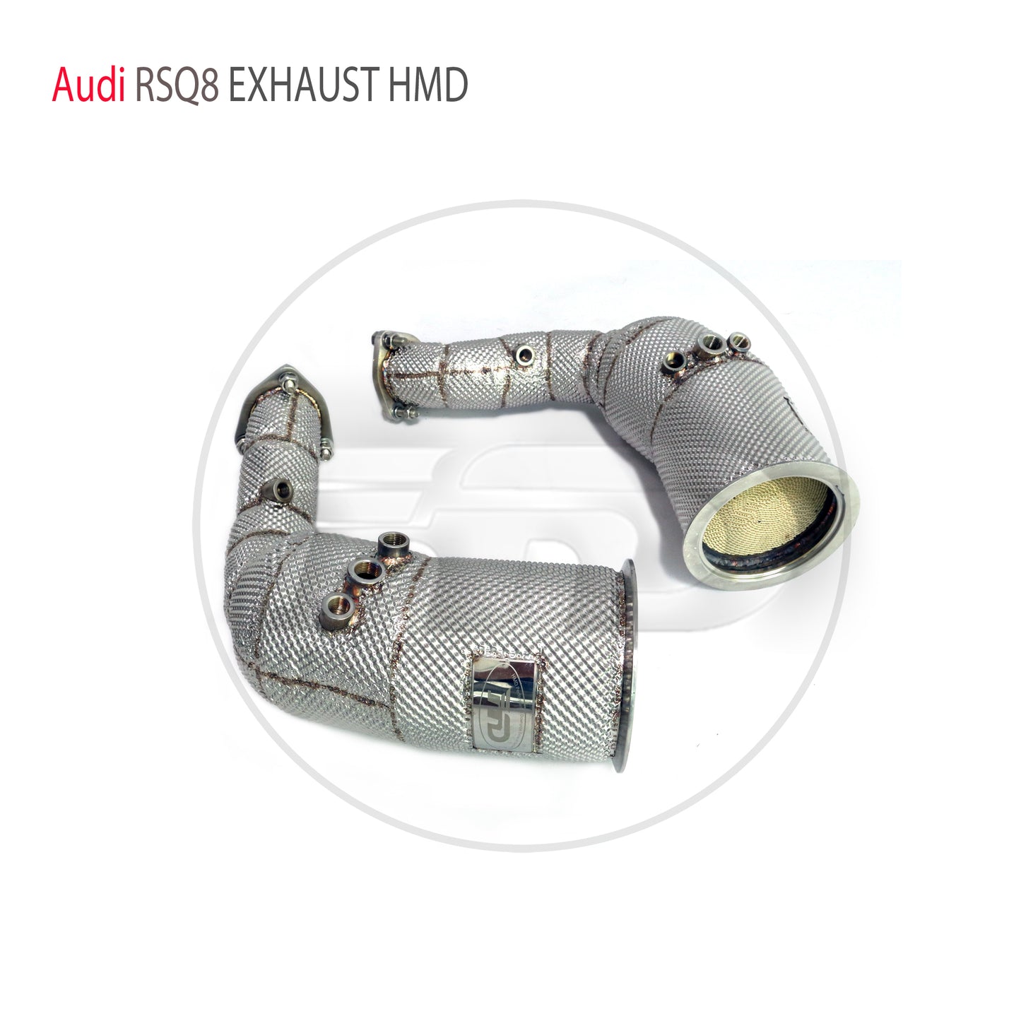 For Exhaust System High Flow Performance Downpipe for Audi RSQ8 4.0T With Catalytic Converter Racing Pipe