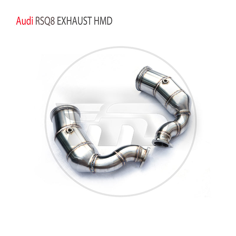 For Exhaust System High Flow Performance Downpipe for Audi RSQ8 4.0T 2020+ Catalytic Converter Headers