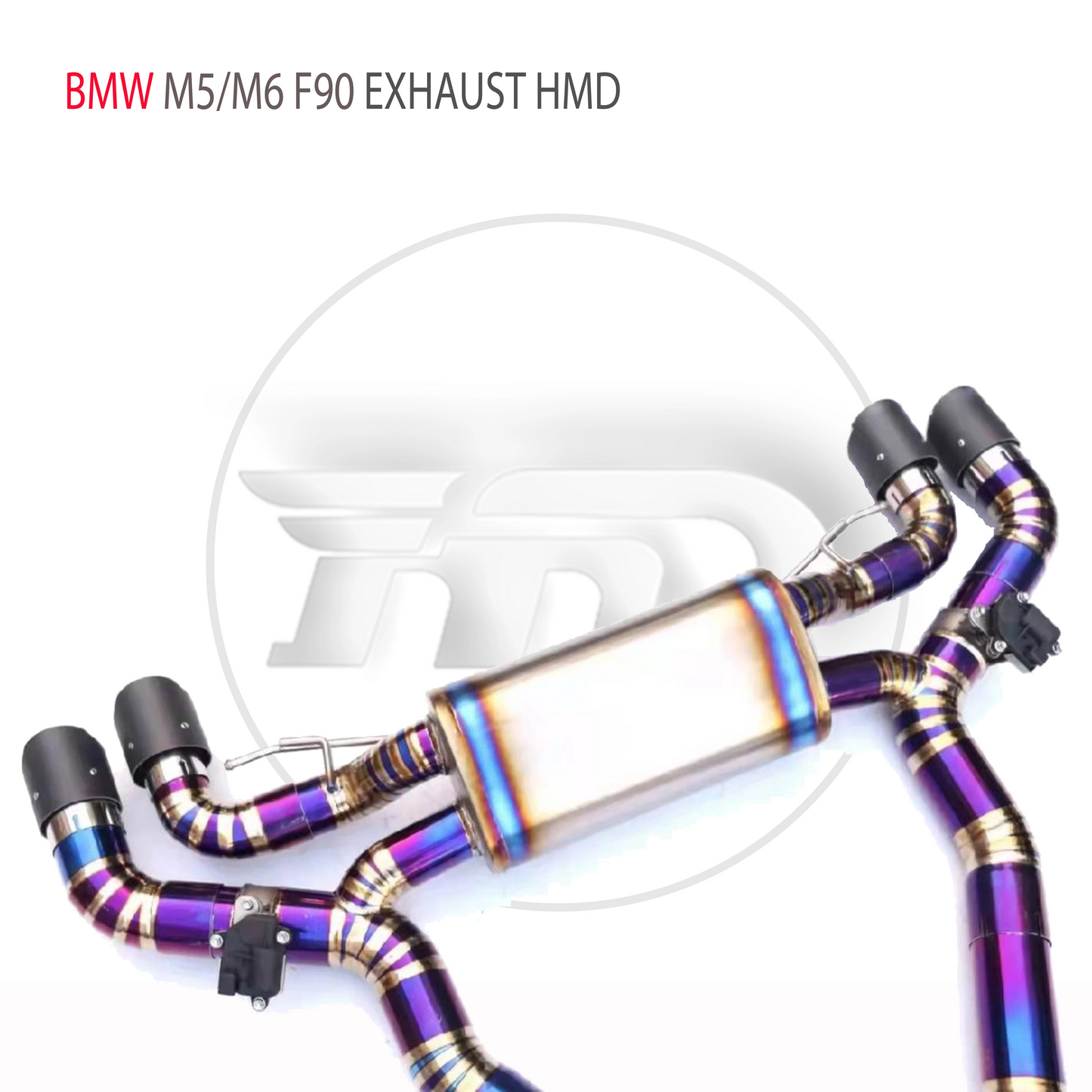 Titanium Alloy Exhaust Systems Downpipe Is Suitable For BMW M5 M6 F90 Muffler With Valve Car Accessories Auto Modification