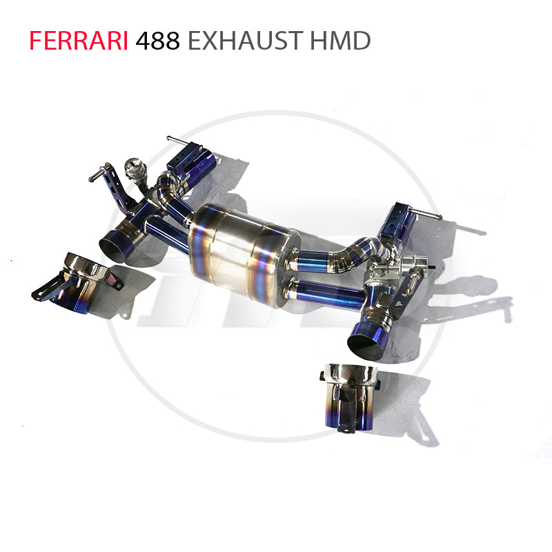 Titanium Alloy Catback Exhaust System for Ferrari 488 Auto Replacement Modification Electronic Valve Car Accessories Muffler