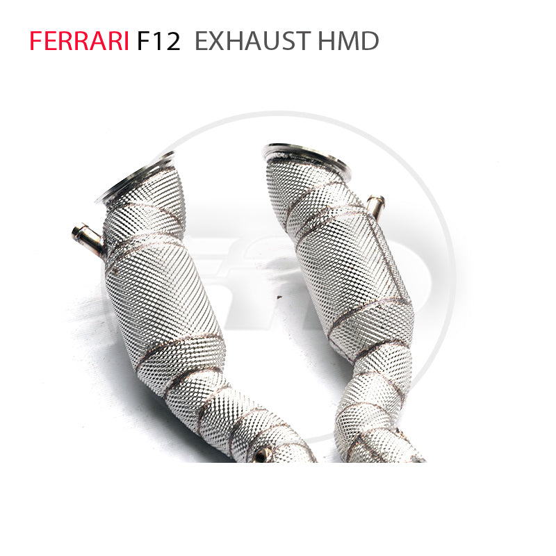 Car Accessories Exhaust Manifold Downpipe for Ferrari F12 With Catalytic Converter Header Catless X Pipe