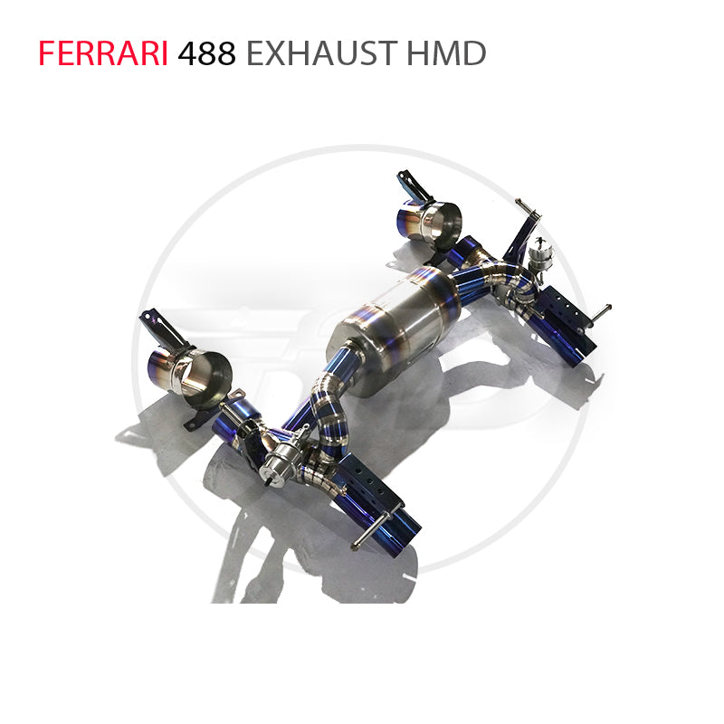 Titanium Alloy Catback Exhaust System for Ferrari 488 Auto Replacement Modification Electronic Valve Car Accessories Muffler