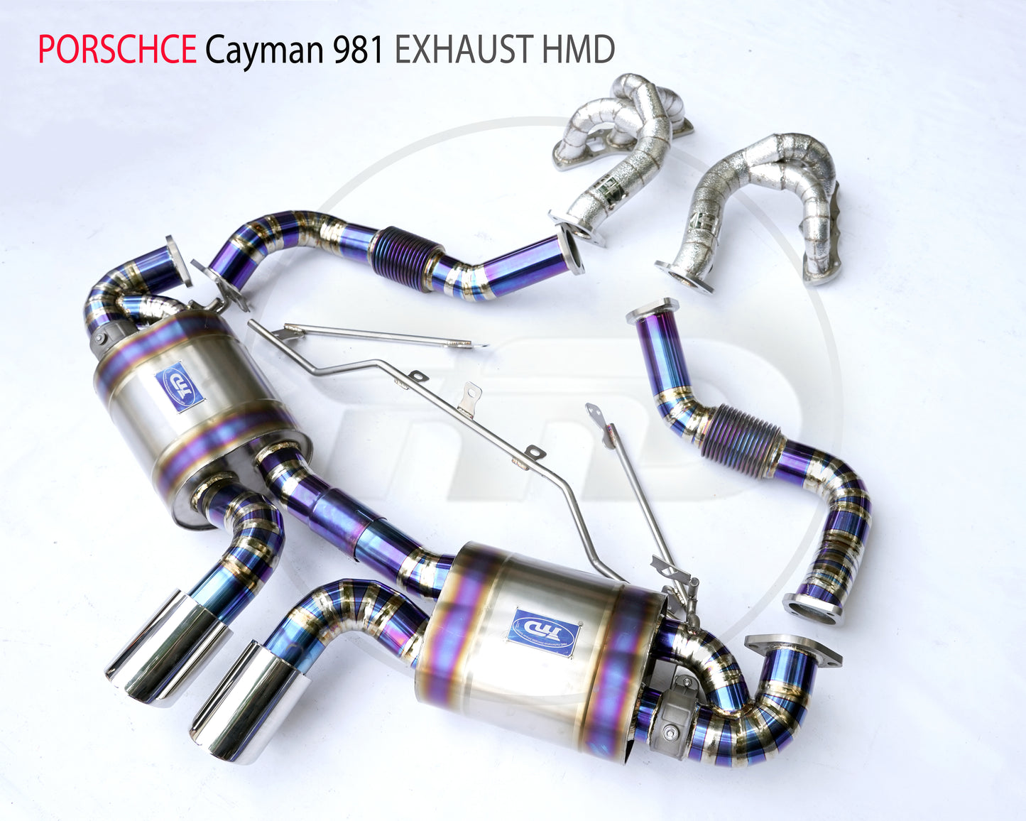 Titanium Alloy Exhaust Pipe With Manifold Full Set for Porsche Cayman Boxster 981 Auto Modification Electronic Valve