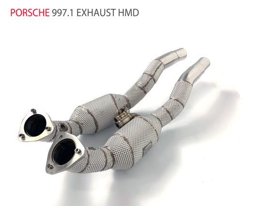 Exhaust Manifold Downpipe for Porsche 911 997.1 Car Accessories With Catalytic Converter Header Without Cat Pipe