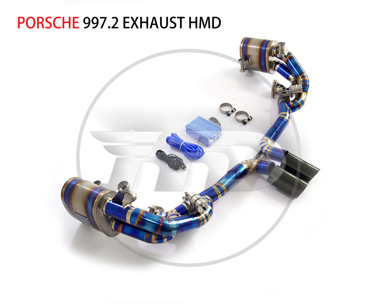 Titanium Alloy Exhaust Pipe Manifold Downpipe is Suitable for Porsche 911 997.2 Auto Modification Electronic Valve Muffler