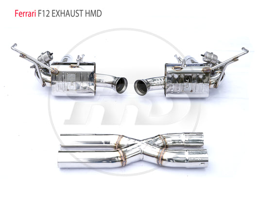 Stainless Steel Exhaust System For Ferrari F12 Auto Custom Valve Muffler For Cars Modified Downpipe Tailpipe