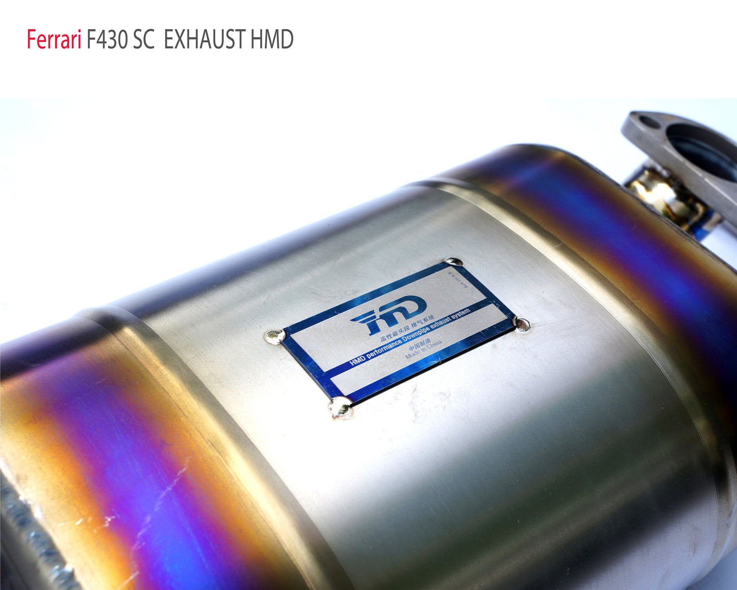 Titanium Alloy Exhaust Downpipe Modified for Ferrari F430 SC Auto Replacement Modification Electronic Valve
