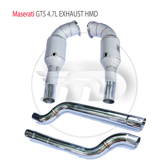 Exhaust Manifold High Flow Downpipe for Maserati Gran Turismo S 4.7L Car Accessories With Catalytic Wit Catless Pipe