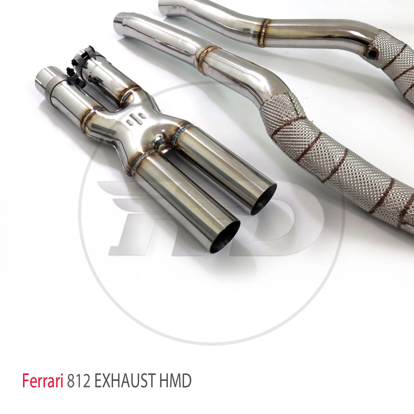 Exhaust System Performance Downpipe for Ferrari 812 6.5L Stainless Steel Race X Pipe With Catalytic Converter Header