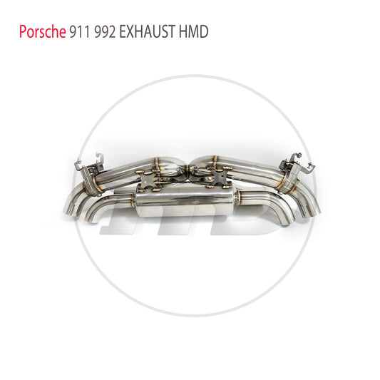 Stainless Steel Exhaust System Performance Catback For Porsche 911 992 Carrera S X-pipe Muffler