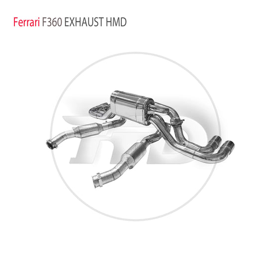 Stainless Steel Exhaust System Performance Catback High Flow Downpipe for Ferrari F360 Valve Muffler Header WIth Catalyst