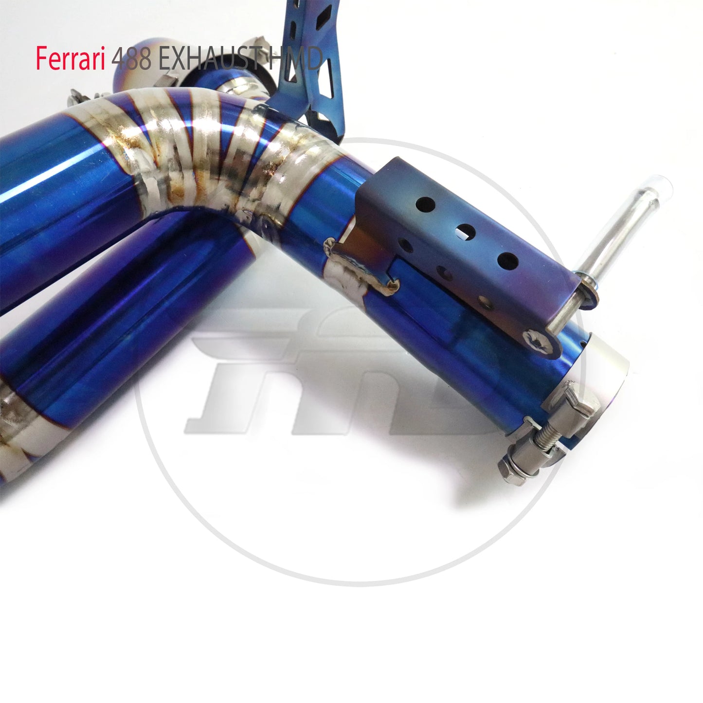 Titanium Exhaust System Performance Catback With Ti Tips For Ferrari 488 Spider Pista 3.9T Without Valve Racing X Pipe