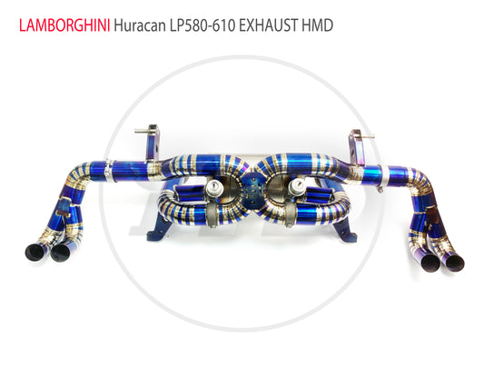 Titanium Alloy Exhaust Manifold Downpipe is Suitable For Lamborghini Huracan LP610 Muffler With Valve For Cars