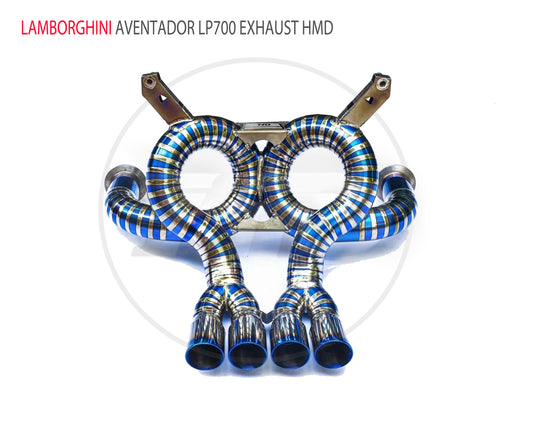 Titanium Alloy Exhaust Systems Modified Downpipe For Lamborghini LP610 LP640 LP700 EVO Auto Electronic Valve