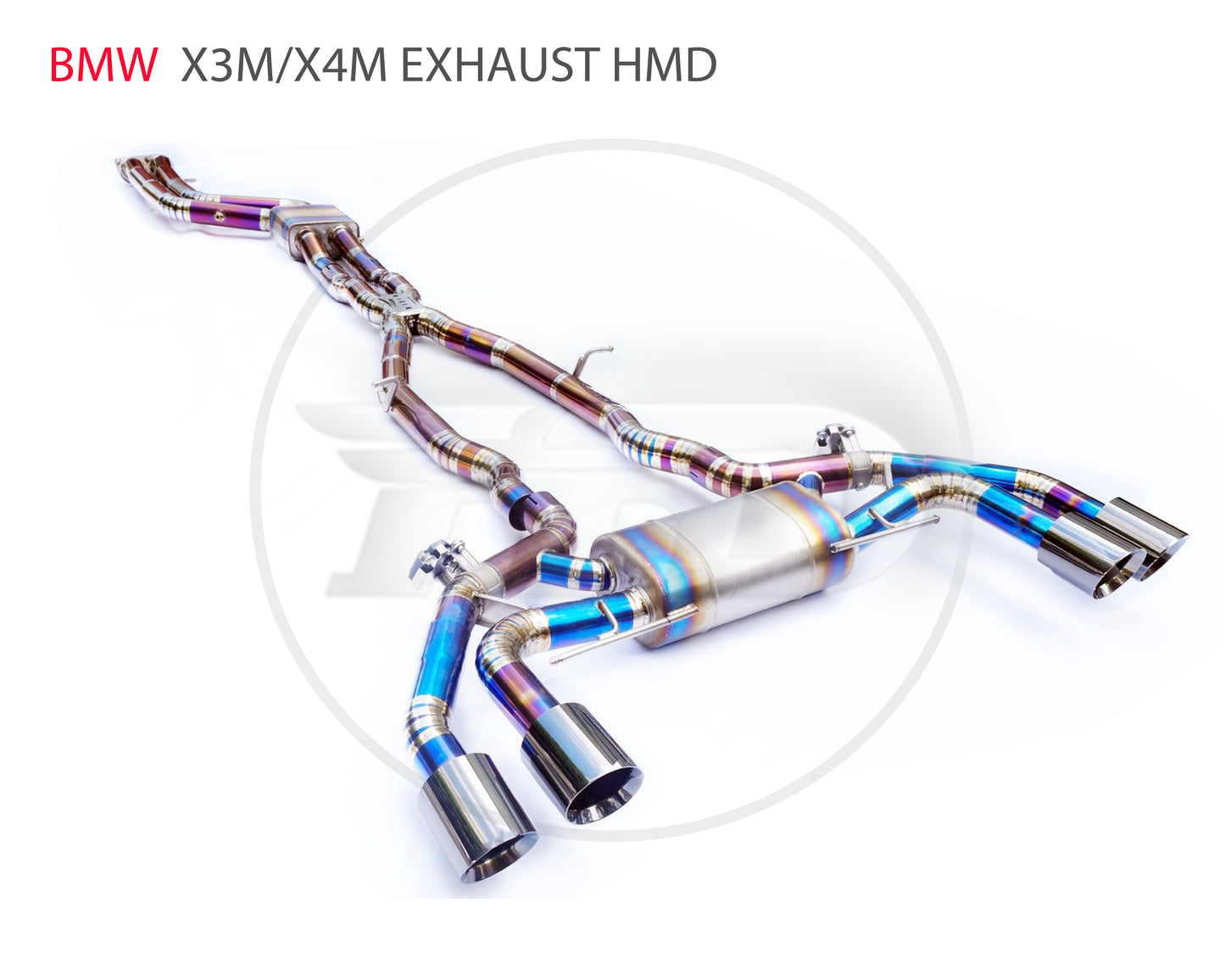 Titanium Alloy Exhaust Pipe Manifold Downpipe is Suitable for BMW X3M X4M F97 F98 G07 Auto Modification Electronic Valve