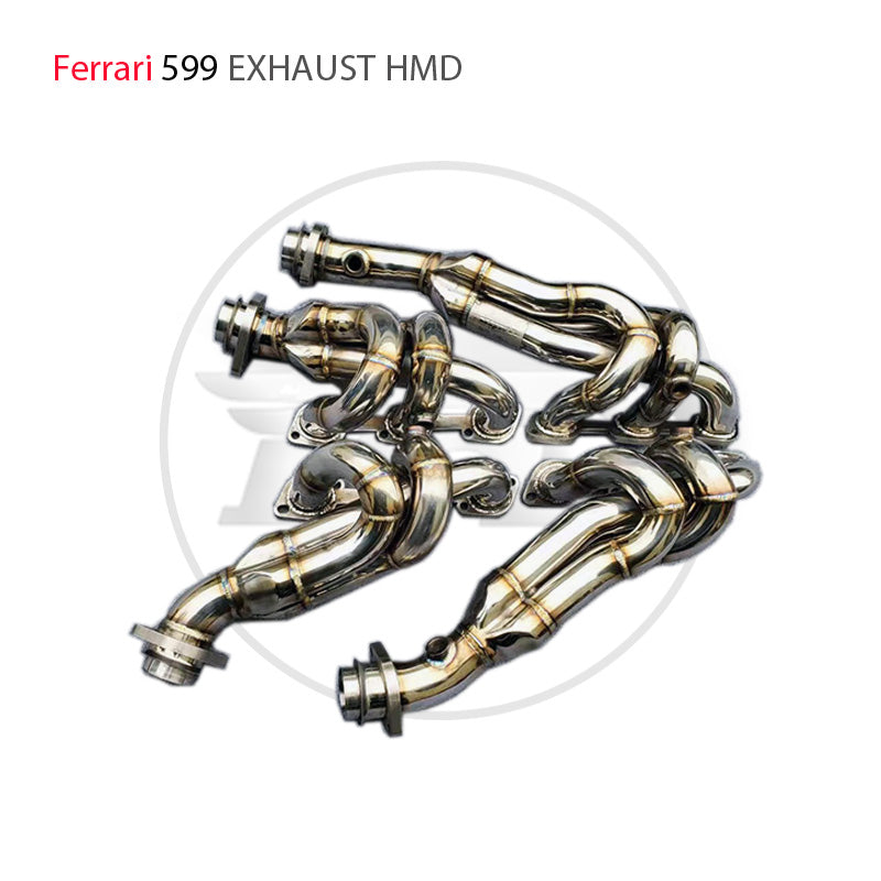 Car Accessories High Flow Performance Exhaust Manifold for Ferrari 599 Without Catalytic Converter Downpipe Catless Header