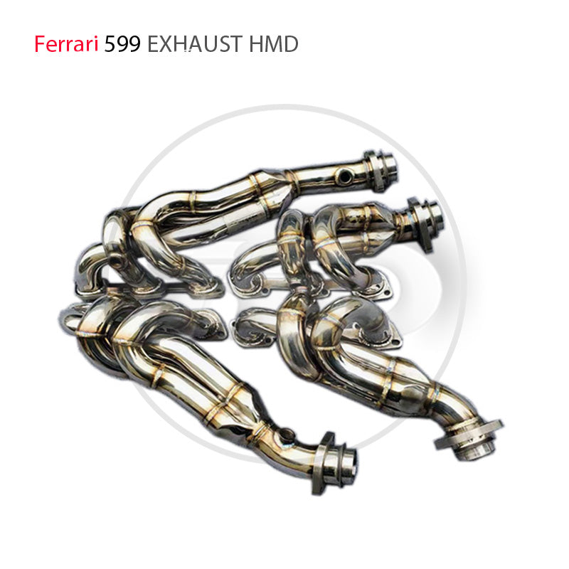 Car Accessories High Flow Performance Exhaust Manifold for Ferrari 599 Without Catalytic Converter Downpipe Catless Header