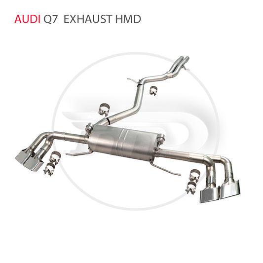 For Stainless Steel Exhaust System Manifold Downpipe for Audi Q7 Auto Modification Valve Car Accessories Muffler